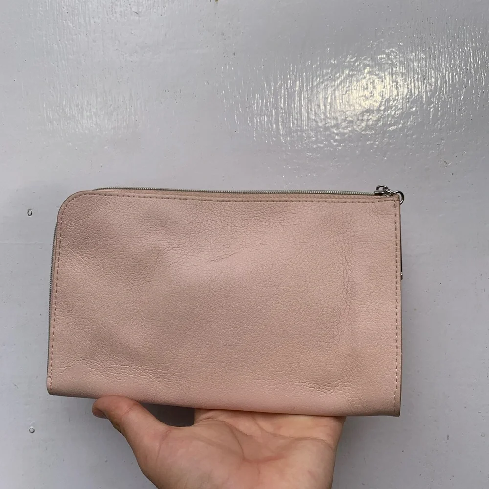 Dior pink zipper eco leather pouch cosmetic bag - Picture 2 of 5